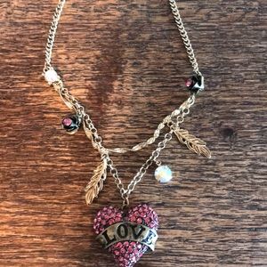 Love charm necklace:  reserved for Donna